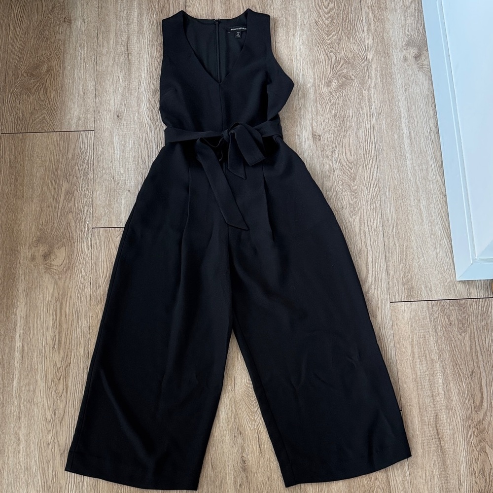 Banana Republic Women’s Petite Black Tie-Waist Jumpsuit